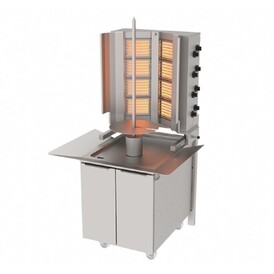 ATALAY - Atalay ADG-8D Gazlı Döner Ocağı, 8 Radyanlı, V Tip, Alttan Motorlu, Duvara Monte
