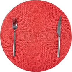 BİRADLI - Biradlı Amerikan Servis Tabak Altlığı, Kırmızı, 38 cm