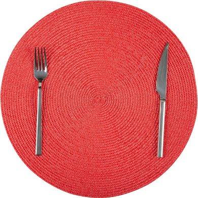 Biradlı Amerikan Servis Tabak Altlığı, Kırmızı, 38 cm