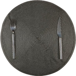 BİRADLI - Biradlı Amerikan Servis Tabak Altlığı, Siyah, 38 cm