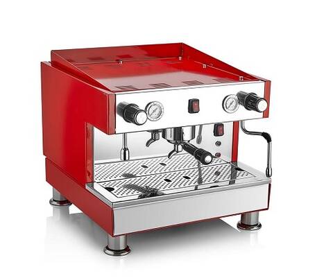 Brawi K-One M Espresso Kahve Makinesi, Tek Gruplu, Kırmızı