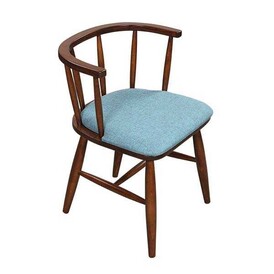 BSM - BSM AKS-558 Minderli Ahşap Sandalye, 76x65 cm, Açık Mavi