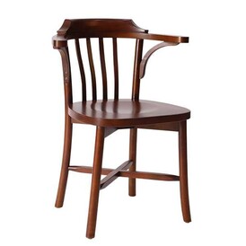 BSM - BSM AS 102 B Kollu Ahşap Sandalye, 77x48 cm, Kahverengi