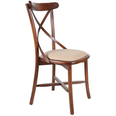 BSM AS 104 B Kolsuz Ahşap Sandalye, 90x49 cm, Kahverengi