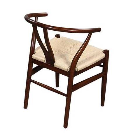 BSM AS-187 Hasırlı Ahşap Sandalye, 77x54 cm, Bej