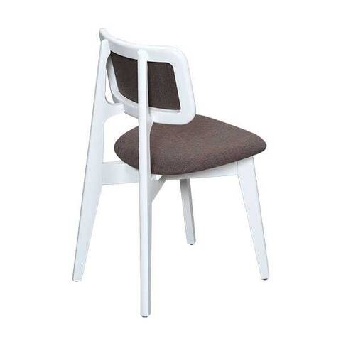 BSM AS-195 B Kolçaksız Ahşap Sandalye, 81x55 cm, Beyaz-Gri