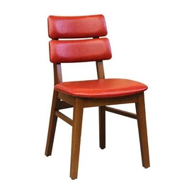 BSM - BSM AS-388 Sırtlıklı Ahşap Sandalye, 85x59 cm, Kırmızı
