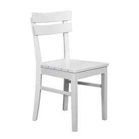 BSM - BSM AS.200 Kolsuz Ahşap Sandalye, 82x47 cm, Beyaz