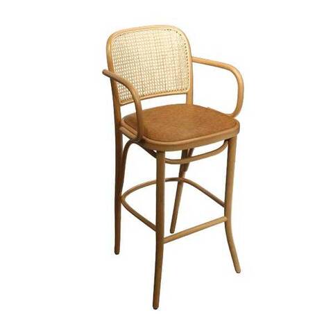 BSM BR-1033 Kollu Bar Sandalyesi, 108x50 cm, Kahverengi-Krem