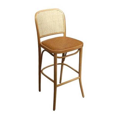 BSM BR-1033 Kolsuz Bar Sandalyesi, 108x50 cm, Kahverengi-Krem