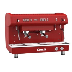 CONTI - Conti Monaco X-ONE TCI Evo Tam Otomatik Espresso Makinesi, 2 Gruplu, Kırmızı