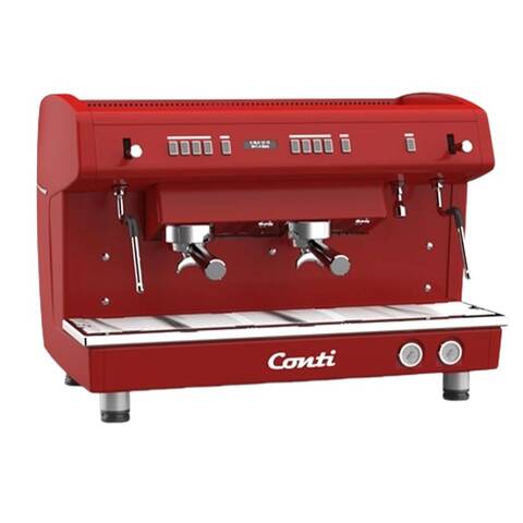 Conti Monaco X-ONE TCI Evo Tam Otomatik Espresso Makinesi, 2 Gruplu, Kırmızı