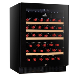 ELECTROLUX PROFESSIONAL - Electrolux Professional Cam Kapılı Şarap Dolabı, 50 Şişe, Siyah, Tek Isı Bölmeli, 6-18°C, Raf Sayısı: 4+1