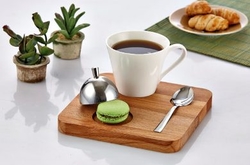 GROOVY - Groovy Nescafe Seti, Ahşap, Kare, 17,5x17,5x2 cm