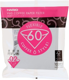 HARIO - Hario V60 02 Dripper Filtre Kağıdı, 100 Adet, Japonya