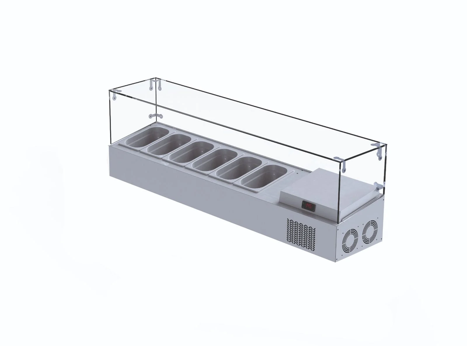 ICEINOX - Iceinox VTP 150 Set Üstü Camlı Saladbar, 6x1/4 150 GN