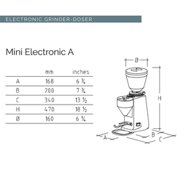 Mazzer Mini Electronic A Otomatik Kahve Değirmeni, 600 Gr Hazne - Thumbnail