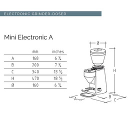 Mazzer Mini Electronic A Otomatik Kahve Değirmeni, 600 Gr Hazne - Thumbnail