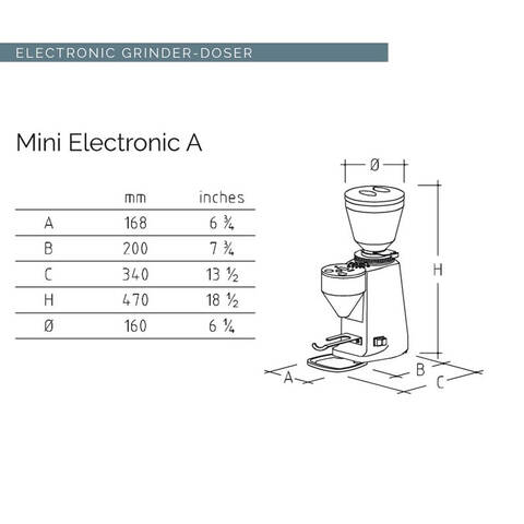 Mazzer Mini Electronic A Otomatik Kahve Değirmeni, 600 Gr Hazne