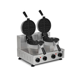 OMAKE - Omake WFL12.E22.Z5F Döner Tip Kare Model İkili Waffle Makinesi, Elektrikli