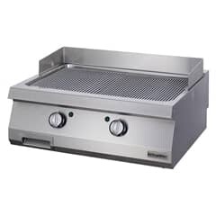 ÖZTİRYAKİLER - Öztiryakiler 700 Seri OGE 8070 N C Set Üstü Grill Plate, Oluklu, Elektrikli, 80x70x30 cm, Krom Kaplı