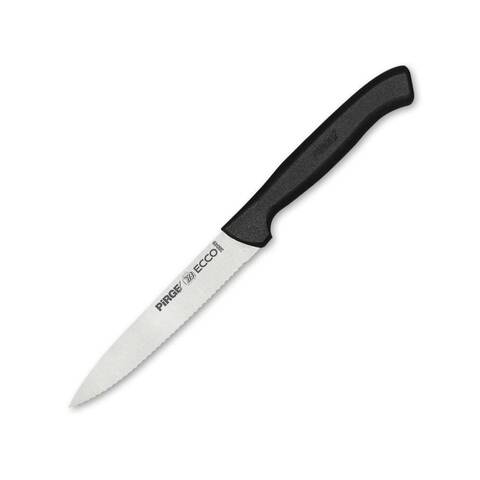 Pirge Ecco Sebze Bıçağı, Dişli, 12 cm, 38049, Siyah Sap