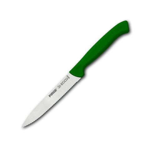 Pirge Ecco Sebze Bıçağı, Dişli, 12 cm, 38049, Yeşil Sap