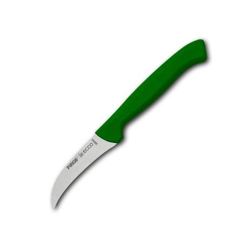 Pirge Ecco Sebze Bıçağı, Kıvrık, 7,5 cm, 38044, Yeşil Sap