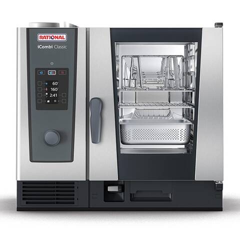 Rational Icombi Classic Kombi Fırın, Buharlı, 6x1/1 Tepsi, Elektrikli, 400V, Dijital Panel