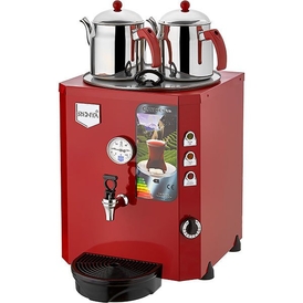 REMTA - Remta 2 Demlikli Çay Makinesi, 23 Litre, Şamandıralı- Damacanadan Su Alma, Kırmızı