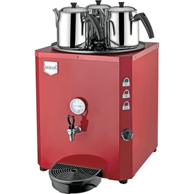 REMTA - Remta 3 Demlikli Çay Makinesi, 40 Litre, Şamandıralı-Şebekeden Su Alma, Kırmızı