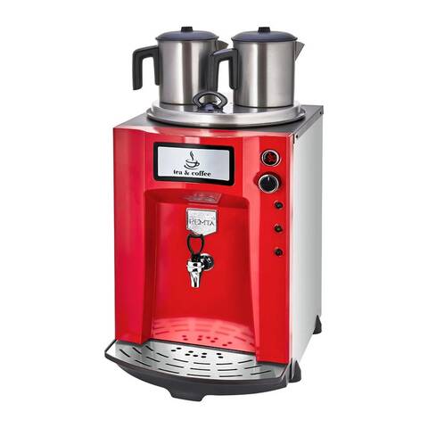Remta DE11SP 2 Demlikli Premium Şamandıralı Jumbo Çay Makinesi, 23 L, Kırmızı