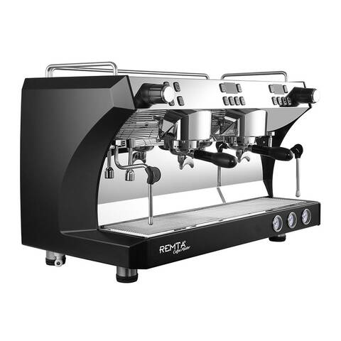 Remta Coffee Master Otomatik Espresso Makinesi, 2 Gruplu, Siyah