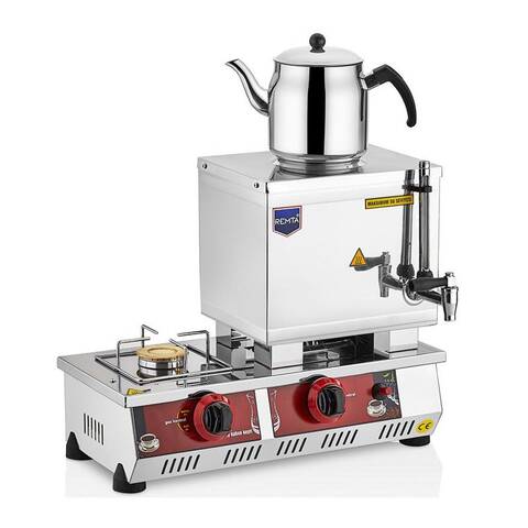Remta N11 30 Model Takımlı İki Demlikli Çay Kazanı, 23 L, Doğalgazlı