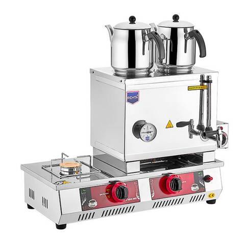 Remta N12E 40 Model 2 Demlikli Çay Ocağı, 28 L, Gazlı+Elektrikli