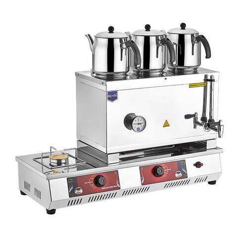 Remta N13 55 Model Takımlı Üç Demlikli Çay Kazanı, 33 L, Doğalgazlı