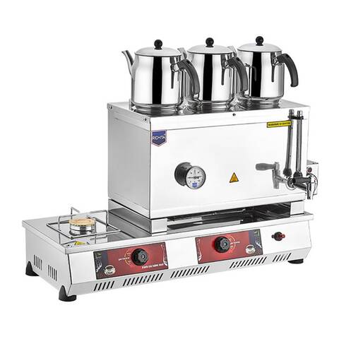 Remta N13E 55 Model 3 Demlikli Çay Ocağı, 33 L, Gazlı+Elektrikli