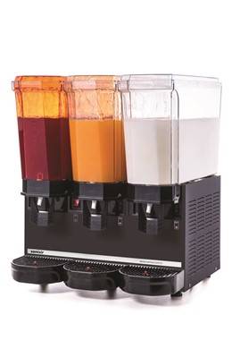 Samixir Klasik Triple Soğuk İçecek Dispenseri, 20+20+20 L, Fıskiyeli-Fıskiyeli-Karıştırıcılı, Siyah