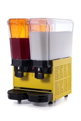 SAMIXIR - Samixir Klasik Twin Soğuk İçecek Dispenseri, 20+20 L, Fıskiyeli ve Karıştırıcılı, Sarı