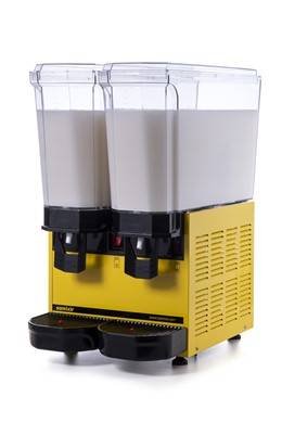 Samixir Klasik Twin Soğuk İçecek Dispenseri, 20+20 L, Karıştırıcılı, Sarı