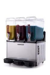 Samixir Slush Triple Granita Meyve Suyu Dispenseri, 12+12+12 L, Inox - Thumbnail