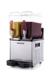 Samixir Slush Twin Granita Meyve Suyu Dispenseri, 12+12 L, Inox - Thumbnail