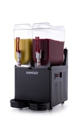 Samixir - Samixir Slush Twin, Granita, Meyve Suyu Dispenseri, 12+12 L, Siyah